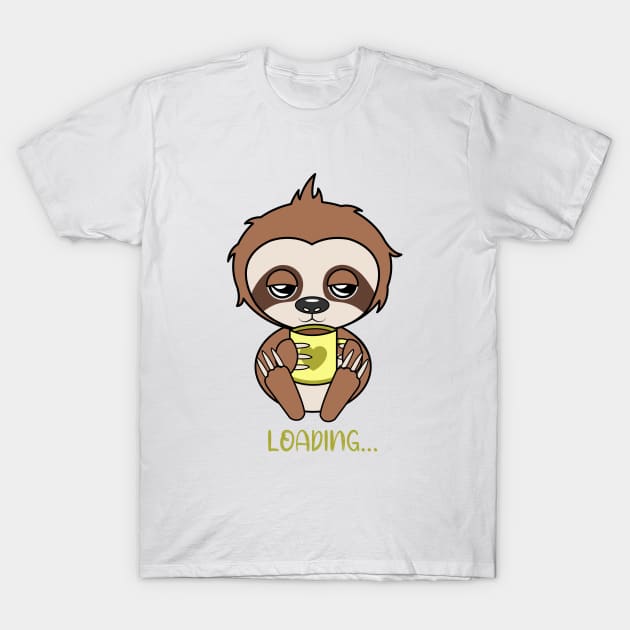 Loading, cute sloth T-Shirt by JS ARTE